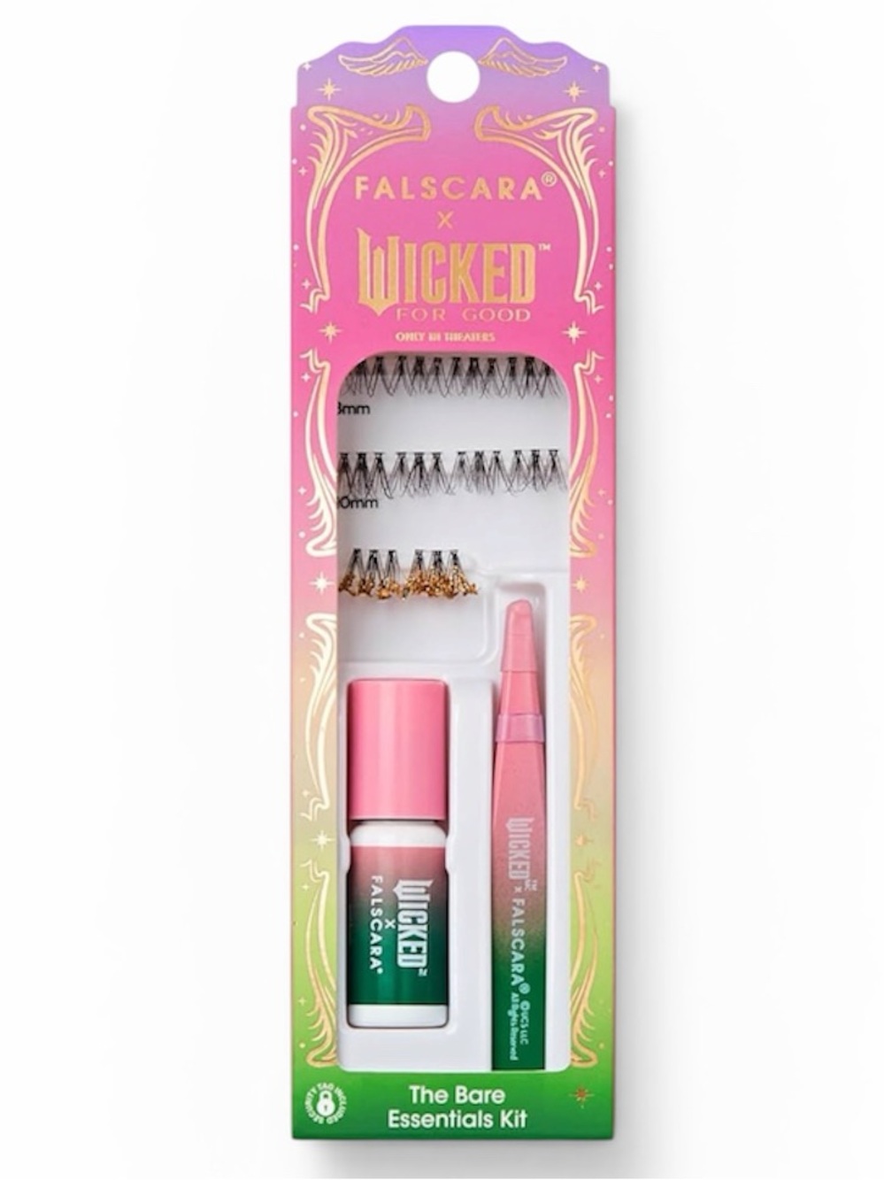 Falscara x Wicked For Good Bare Essentials Kit False Lash Set Pink Green A6